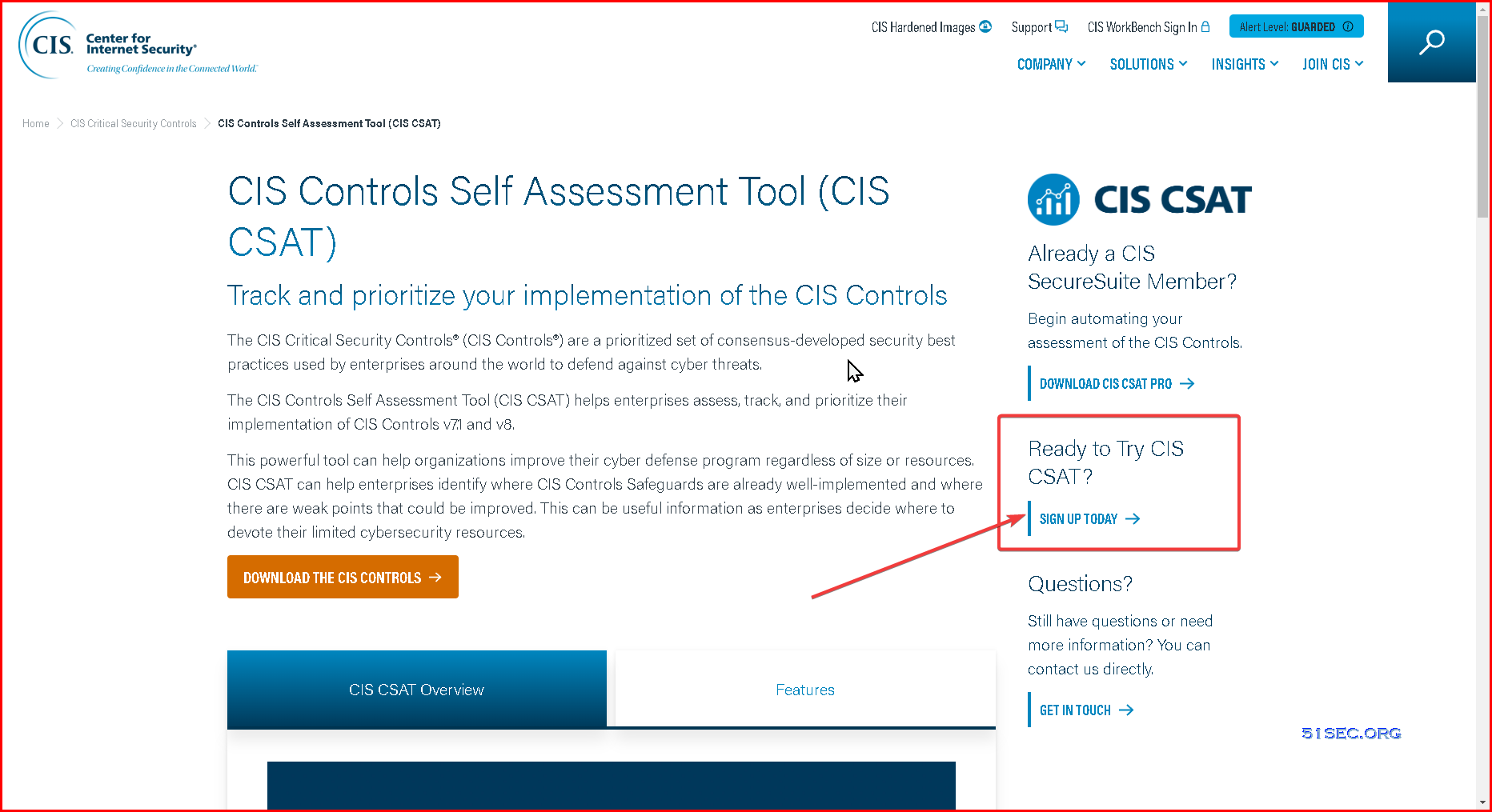 CIS-Hosted Controls Self Assessment Tool (CIS CSAT) to Track & Prioritize Your CIS Controls Implementation